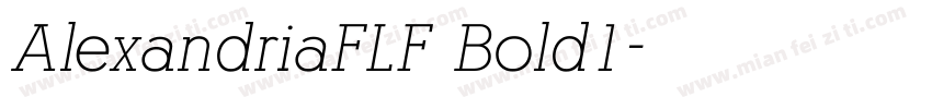 AlexandriaFLF Bold1字体转换